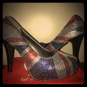 Multi-colored heels.